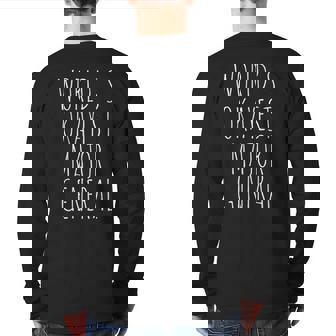 Major General World's Okayest Mg Maj Gen Major General Back Print Long Sleeve T-shirt | Mazezy