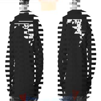 Maryland 443 Area Code Back Print Long Sleeve T-shirt | Mazezy