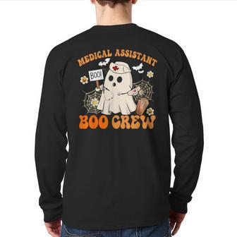 Medical Assistant Boo Crew Ghost Halloween Costumes Back Print Long Sleeve T-shirt - Seseable