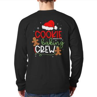 Merry Christmas Cookie Baking Crew Ginger Santa Pajamas Xmas Back Print Long Sleeve T-shirt - Monsterry DE