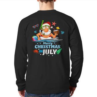 Merry Christmas In July Decoration Party Supplies Back Print Long Sleeve T-shirt - Monsterry AU