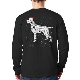 Merry Xmas Cesky Fousek Dog Christmas Back Print Long Sleeve T-shirt | Mazezy