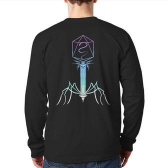 Microbiology Virus Biology Virology Viral Bacteriophage Back Print Long Sleeve T-shirt | Mazezy