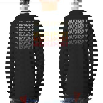 Middleport Ohio Middleport Oh Retro Vintage Text Back Print Long Sleeve T-shirt | Mazezy