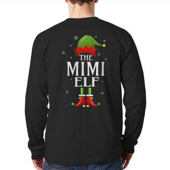 Mimi Elf Xmas Matching Family Group Christmas Party Pajama Back Print Long Sleeve T-shirt - Monsterry UK