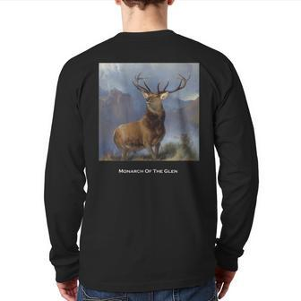 Monarch Of The Glen Painting By Landseer Back Print Long Sleeve T-shirt | Mazezy