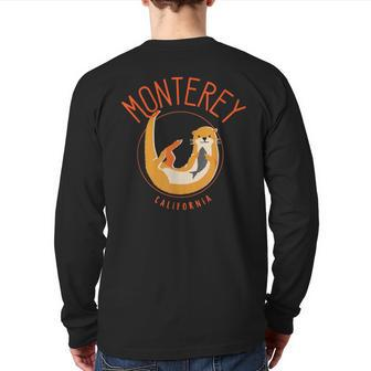 Monterey California Sea Otter Back Print Long Sleeve T-shirt | Mazezy