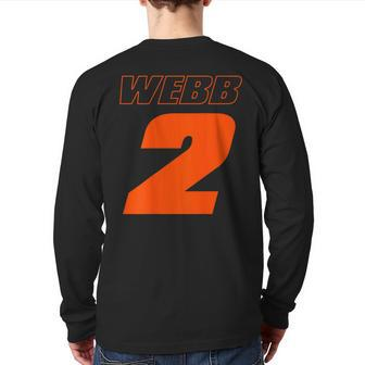 Motocross And Supercross Number 2 Cooper 2 Webb Back Print Long Sleeve T-shirt | Mazezy