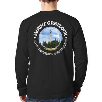 Mount Greylock Massachusetts 1898 Mountain State Park Back Print Long Sleeve T-shirt | Mazezy
