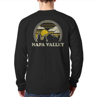 Napa Valley California Ca T Vintage Hiking Mountains Back Print Long Sleeve T-shirt | Mazezy