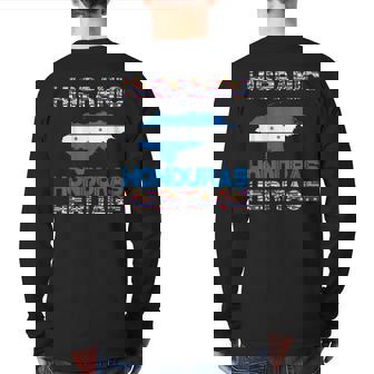 National Hispanic Heritage Month Honduras Flag Honduras Back Print Long Sleeve T-shirt - Thegiftio