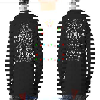 On The Naughty List And I Regret Nothing Christmas Back Print Long Sleeve T-shirt | Mazezy