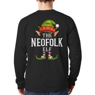 Neofolk Elf Group Christmas Pajama Party Back Print Long Sleeve T-shirt | Mazezy