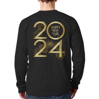 New Year Eve Party 2024 The Happy New Year 2024 Back Print Long Sleeve T-shirt | Mazezy