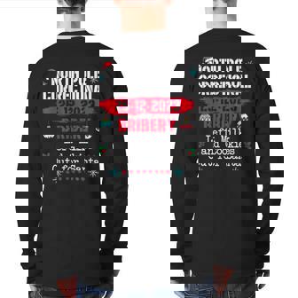 North Pole Correctional Bribery Left Milk Cookies For Santa Back Print Long Sleeve T-shirt - Thegiftio