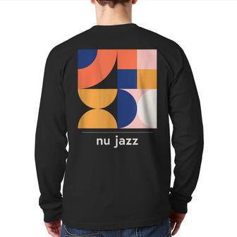 Nu Jazz Vintage Jazz Music Band Minimal Back Print Long Sleeve T-shirt | Mazezy