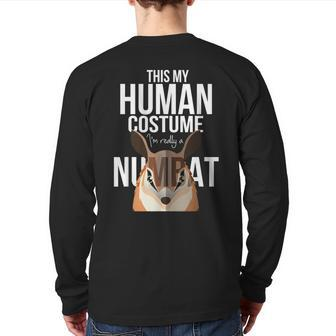 Numbat Graphic Banded Anteater Walpurti Australian Back Print Long Sleeve T-shirt | Mazezy