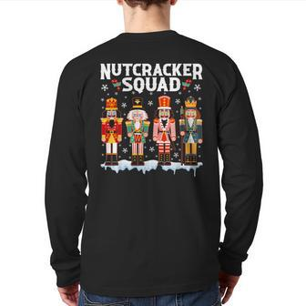 Nutcracker Squad Holiday Christmas Xmas Pajama Back Print Long Sleeve T-shirt - Seseable