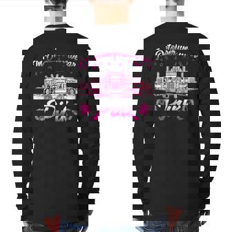 In October We Wear Pink Truckers Back Print Long Sleeve T-shirt | Mazezy
