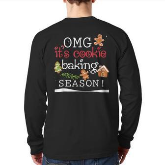 Omg It's Cookie Baking Season Christmas Party Back Print Long Sleeve T-shirt | Mazezy