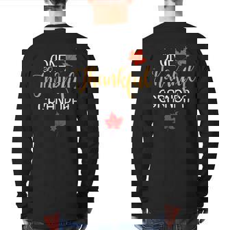 One Thankful Grandpa Thanksgiving Day Family Matching Back Print Long Sleeve T-shirt | Mazezy
