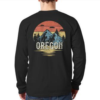 Oregon Retro Vintage Back Print Long Sleeve T-shirt - Thegiftio UK