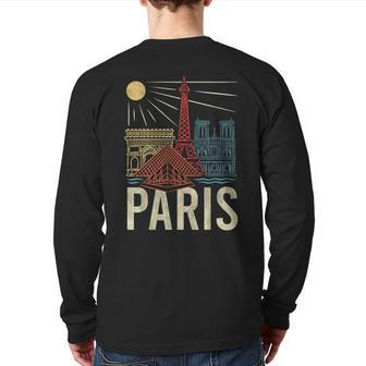 Paris Lover France Tourist Paris Art Paris Back Print Long Sleeve T-shirt - Seseable