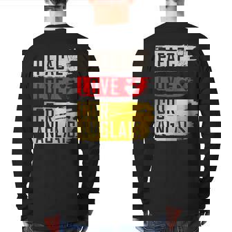 Peace Love Cor Anglais Instrument Cor Anglais Players Back Print Long Sleeve T-shirt | Mazezy