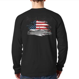 Pearl Harbor Memorial Remembrance Back Print Long Sleeve T-shirt | Mazezy