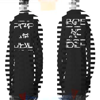 People Are People Back Print Long Sleeve T-shirt | Mazezy