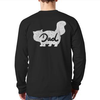 Persian Cat Dad Vintage T Back Print Long Sleeve T-shirt | Mazezy