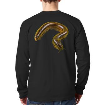 Pet Millipede Insect Bug Giant Millipede Back Print Long Sleeve T-shirt | Mazezy