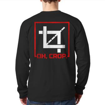Photography Image Editing For Photographer Back Print Long Sleeve T-shirt | Mazezy