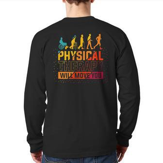 Physical Therapist Physiotherapy Physiotherapists Assistant Back Print Long Sleeve T-shirt | Mazezy