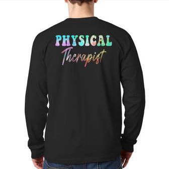 Physical Therapy Physical Therapist Assistant Physiotherapy Back Print Long Sleeve T-shirt | Mazezy