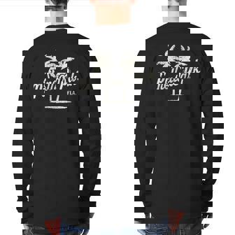 Pinellas Park Florida Vintage 70S Palm Trees Graphic Back Print Long Sleeve T-shirt | Mazezy