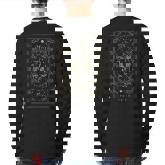 Pisces Horoscope And Zodiac Symbol Back Print Long Sleeve T-shirt | Mazezy