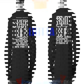 Police Officer Academy Graduation Straight Outta Back Print Long Sleeve T-shirt | Mazezy