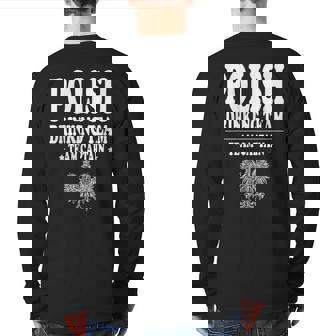 Polish Drinking Team Team Captain Back Print Long Sleeve T-shirt | Mazezy