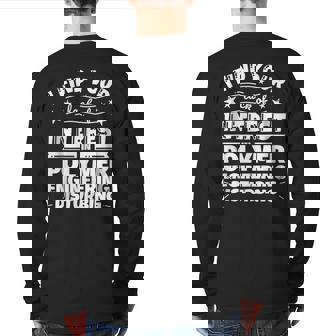 Polymer Engineering Lack Of Interest Back Print Long Sleeve T-shirt | Mazezy