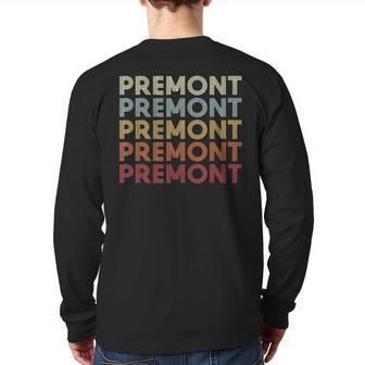Premont Texas Premont Tx Retro Vintage Text Back Print Long Sleeve T-shirt | Mazezy
