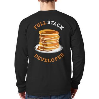 Programmer Coding Full Stack Developer Back Print Long Sleeve T-shirt | Mazezy