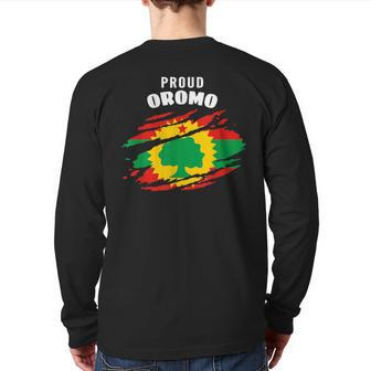 Proud Oromo Oromia Flag Ethiopian Afaan Oromoo Ethiopia Boys Back Print Long Sleeve T-shirt | Mazezy
