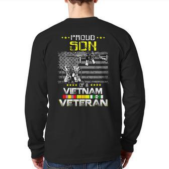 Proud Son Of A Vietnam Veteran T Vietnam Vet Back Print Long Sleeve T-shirt | Mazezy