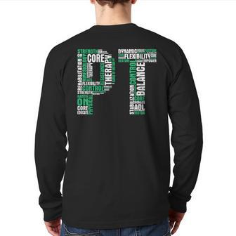 Pt Physical Therapist Therapy Assistant Physiotherapy Dpt Back Print Long Sleeve T-shirt | Mazezy