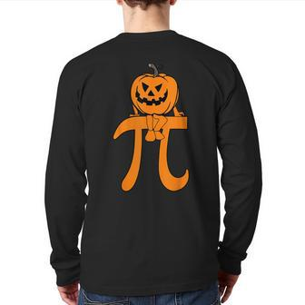Pumpkin Pie Math Halloween Thanksgiving Pi Day Back Print Long Sleeve T-shirt | Mazezy