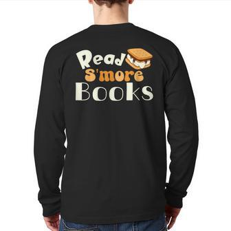 Read S'more Books Reading Lover Camping Bookworm Librarian Back Print Long Sleeve T-shirt - Monsterry UK