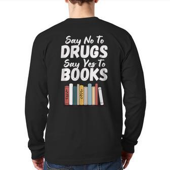 Red Ribbon Week Say No To Drugs's Say Yes To Book Back Print Long Sleeve T-shirt - Seseable