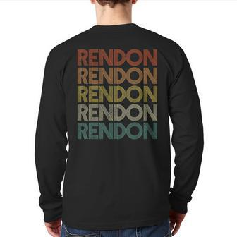 Rendon Vintage Retro Back Print Long Sleeve T-shirt | Mazezy