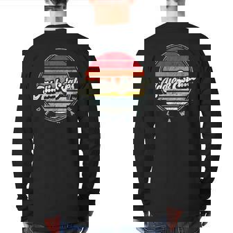 Retro Addick Estates Home State Cool 70S Style Sunset Back Print Long Sleeve T-shirt | Mazezy